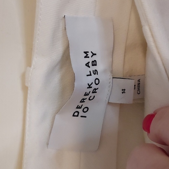 Derek Lam 10 CrosbyCrosby Cropped Flare Pants w/ Embroidery - Picture 8 of 15